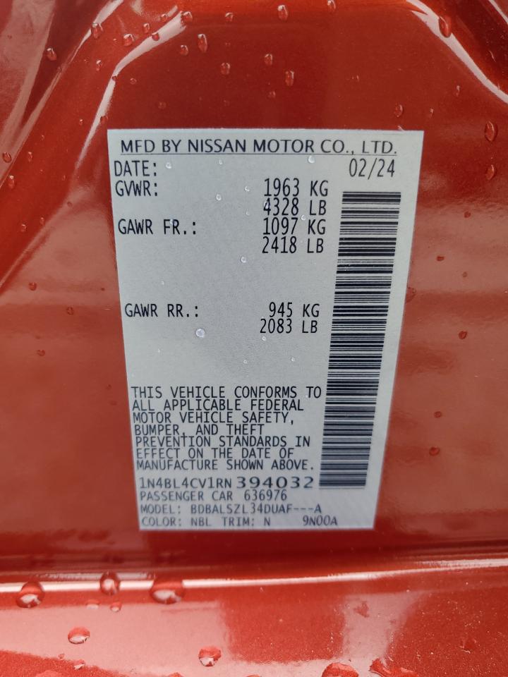 1N4BL4CV1RN394032 2024 Nissan Altima Sr