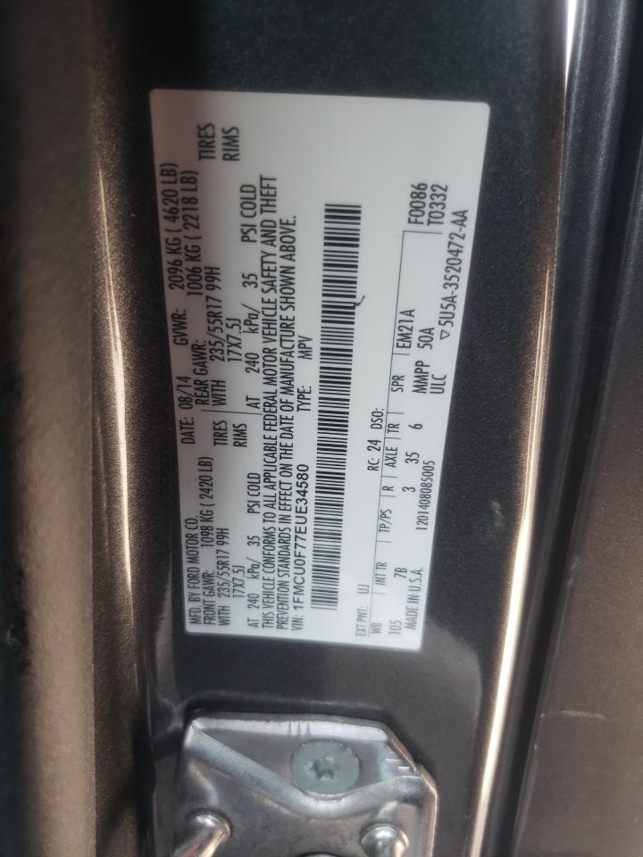 1FMCU0F77EUE34580 2014 Ford Escape S