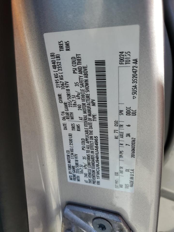 1FMCU9J94HUA64965 2017 Ford Escape Titanium