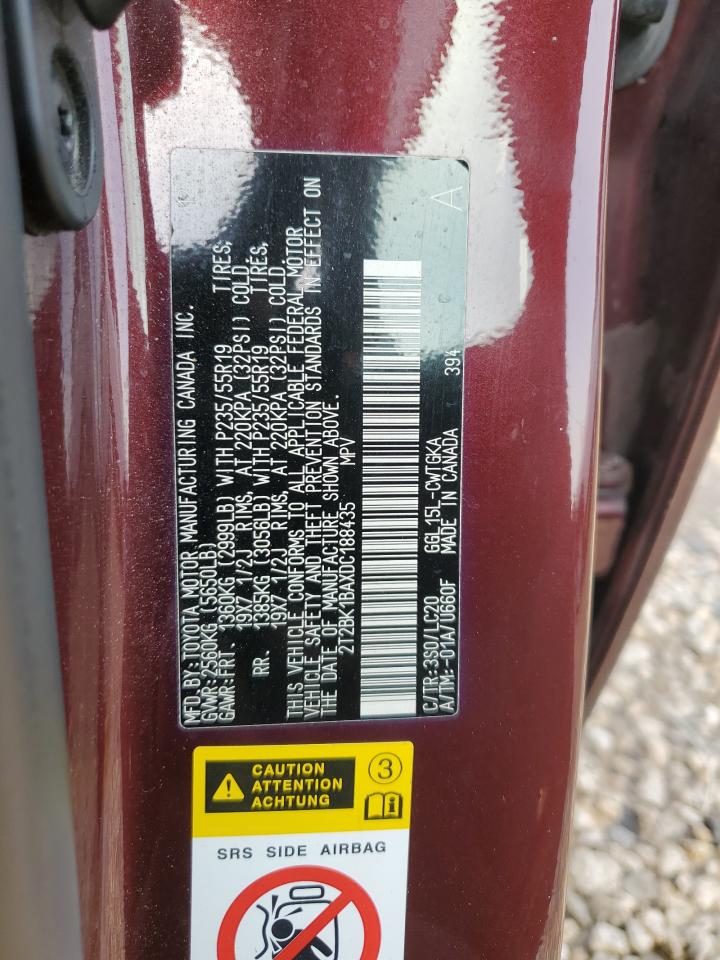 2013 Lexus Rx 350 Base VIN: 2T2BK1BAXDC188435 Lot: 65137784