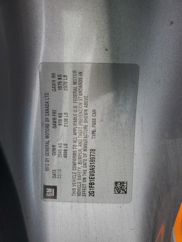 2010 Chevrolet Camaro Lt VIN: 2G1FB1EV0A9189778 Lot: 67474814