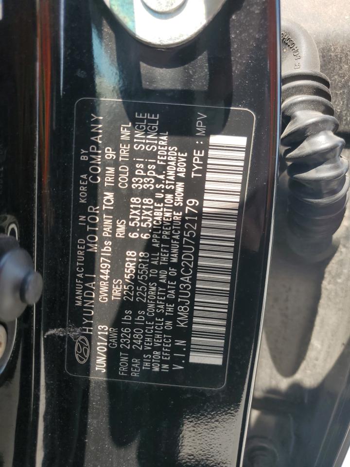 2013 Hyundai Tucson Gls VIN: KM8JU3AC2DU752179 Lot: 66957454