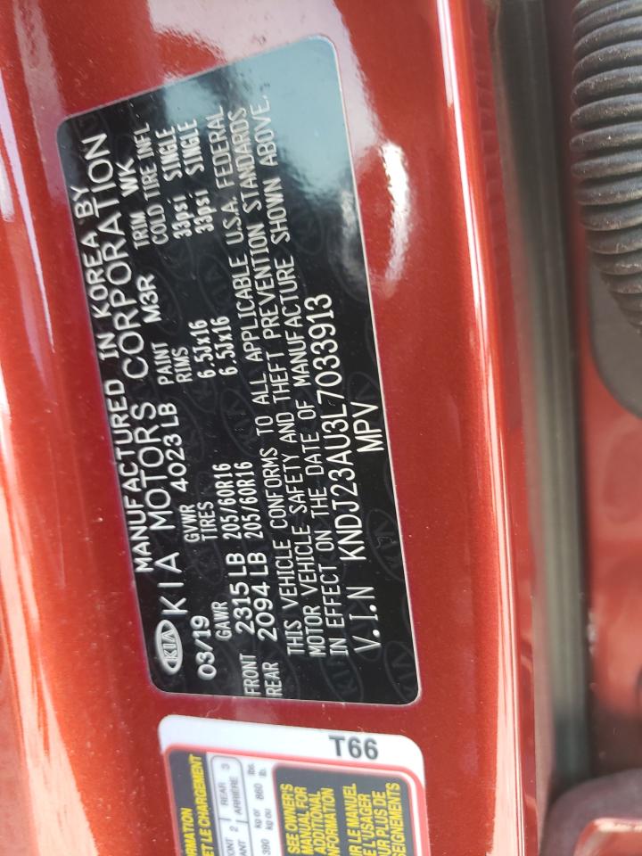 2020 Kia Soul Lx VIN: KNDJ23AU3L7033913 Lot: 67029324