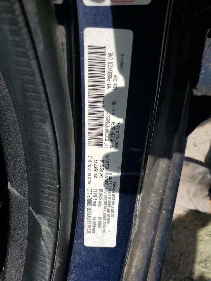 2014 Dodge Avenger Se VIN: 1C3CDZAB1EN109667 Lot: 62360694