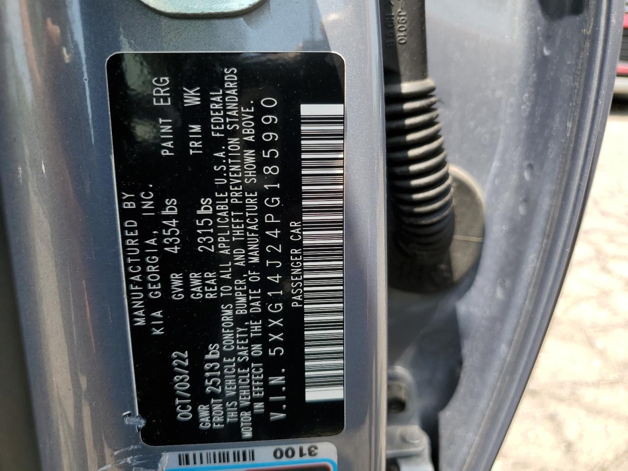 2023 Kia K5 Lxs VIN: 5XXG14J24PG185990 Lot: 65772874