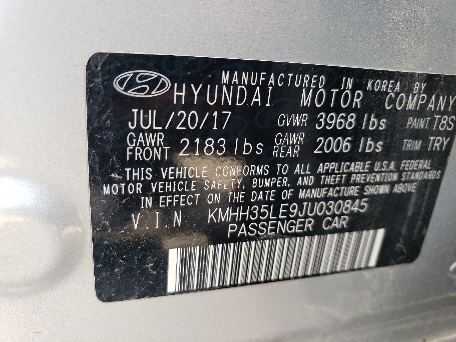 KMHH35LE9JU030845 2018 Hyundai Elantra Gt