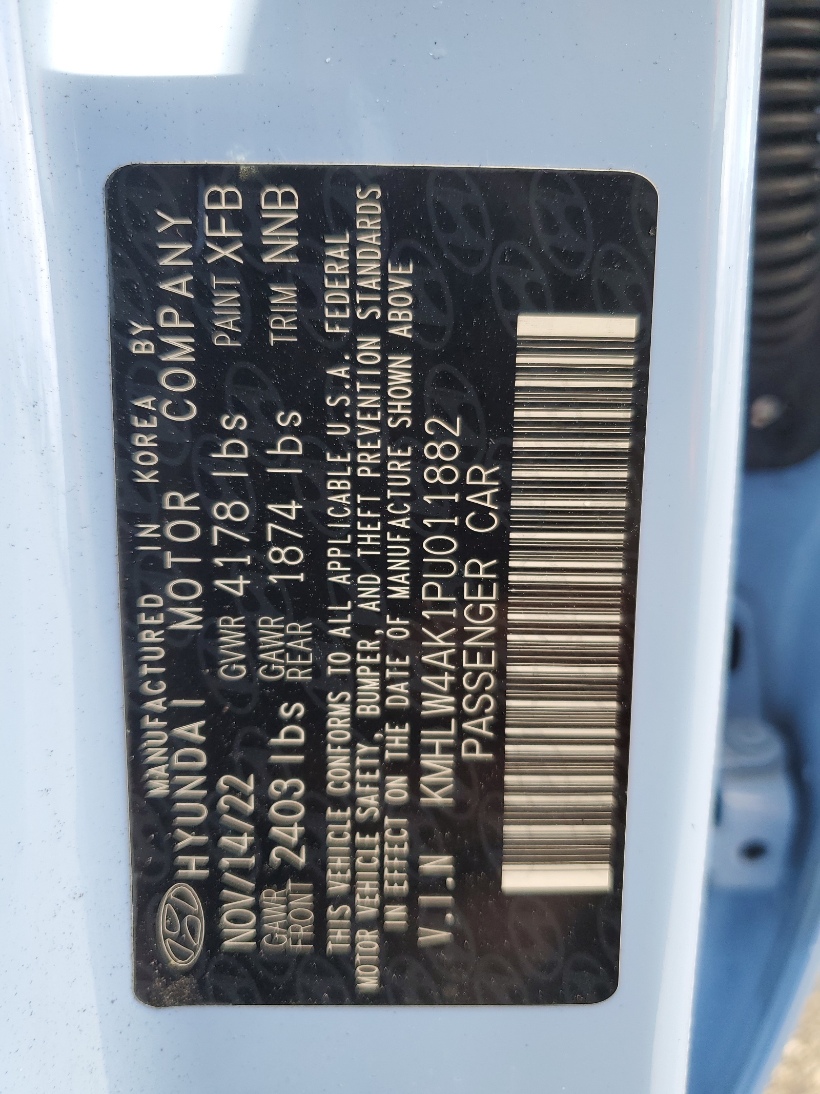 KMHLW4AK1PU011882 2023 Hyundai Elantra N