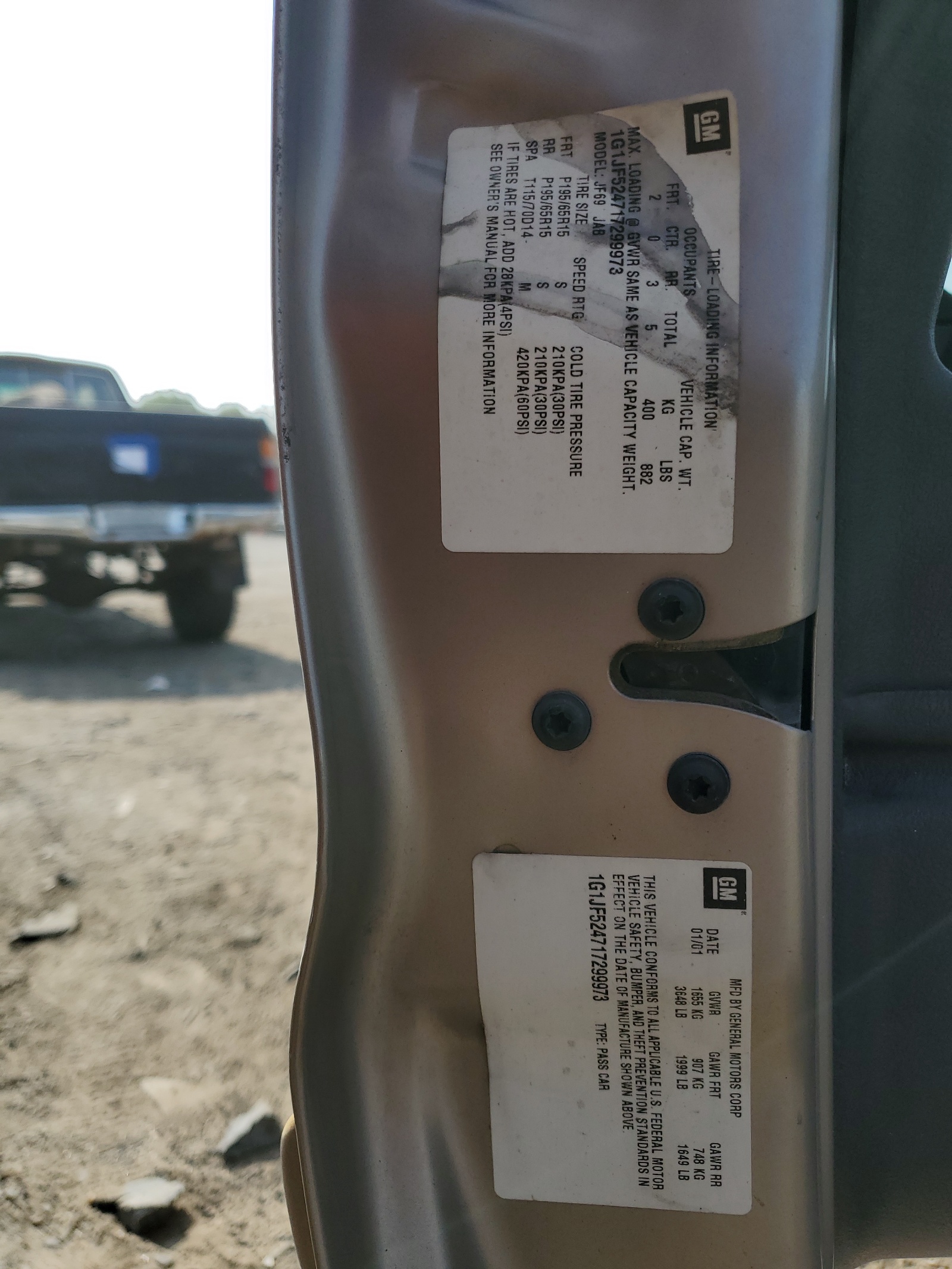 1G1JF524717299973 2001 Chevrolet Cavalier Ls