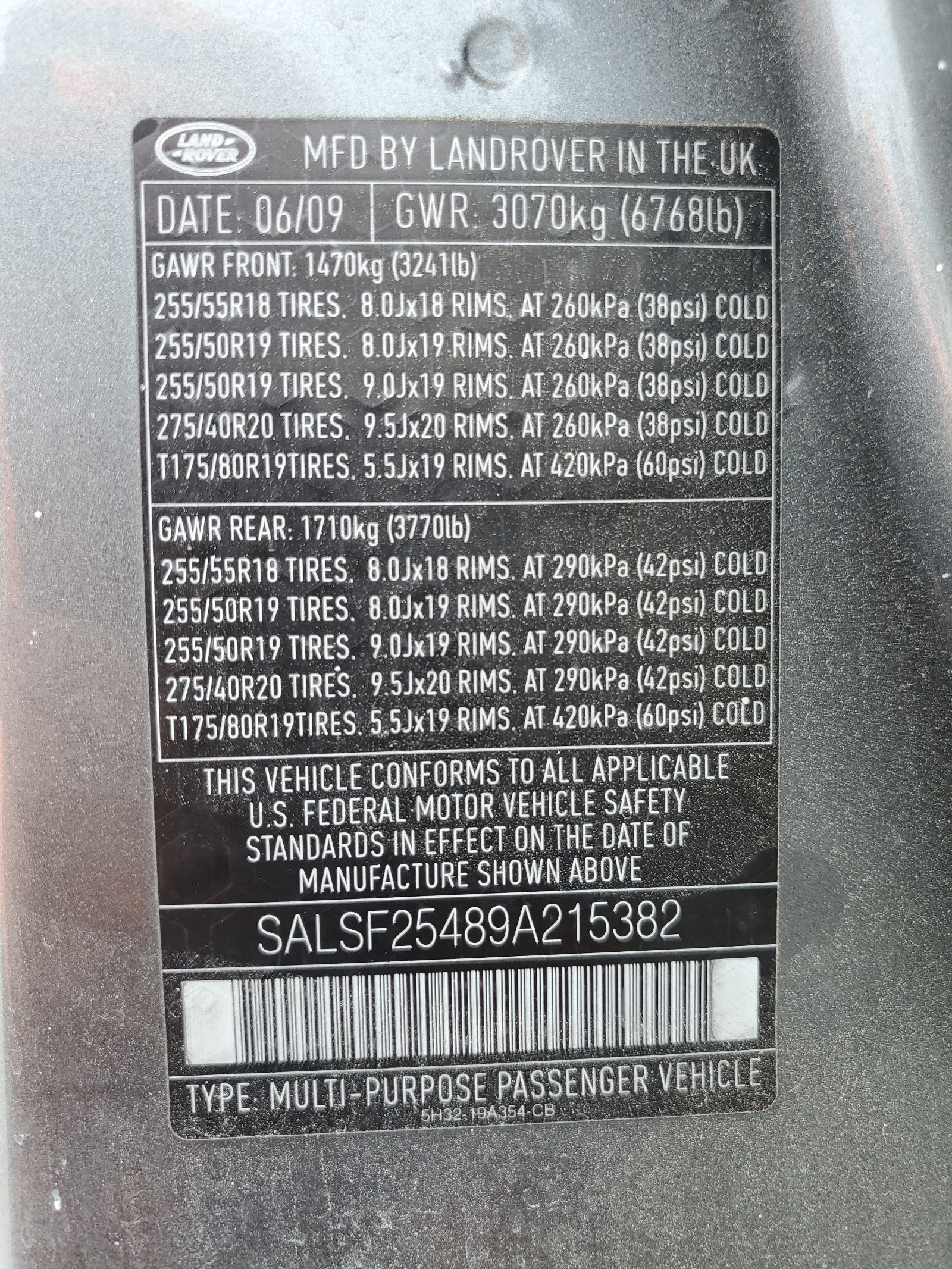 SALSF25489A215382 2009 Land Rover Range Rover Sport Hse