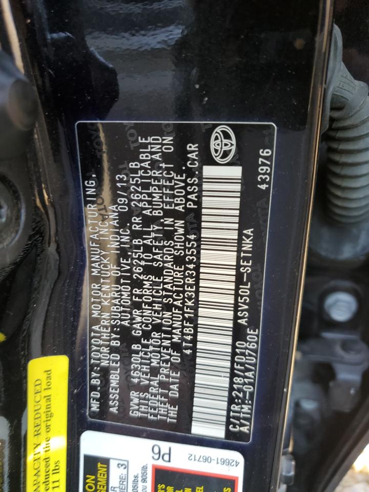 4T4BF1FK3ER343554 2014 Toyota Camry L