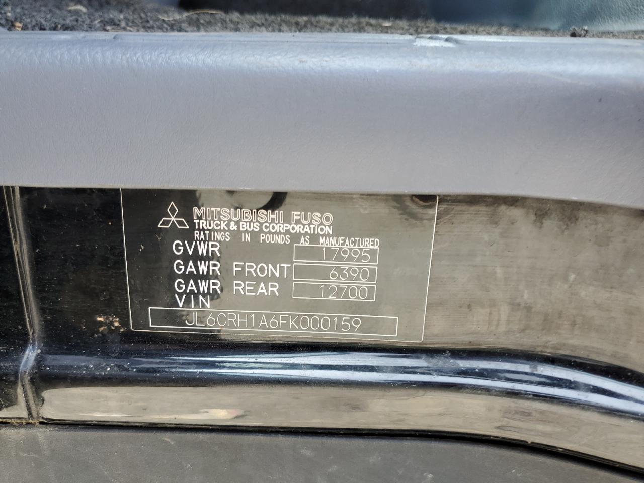 JL6CRH1A6FK000159 2015 Mitsubishi Fuso Truck Of America Inc Fe Fec92S