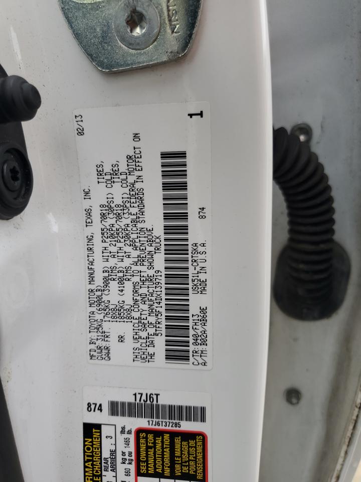 5TFRY5F14DX139719 2013 Toyota Tundra Double Cab Sr5