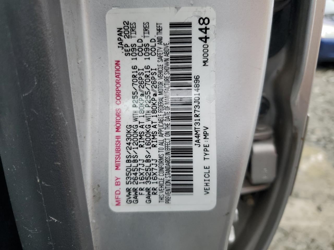 JA4MT31R73J014896 2003 Mitsubishi Montero Sport Xls