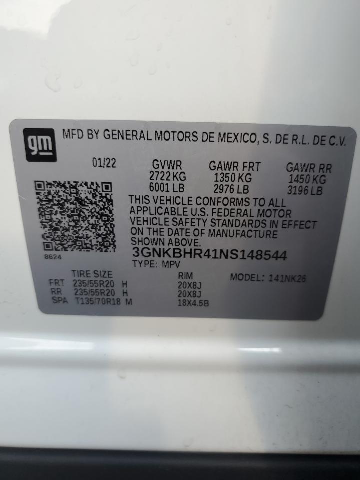 3GNKBHR41NS148544 2022 Chevrolet Blazer 2Lt