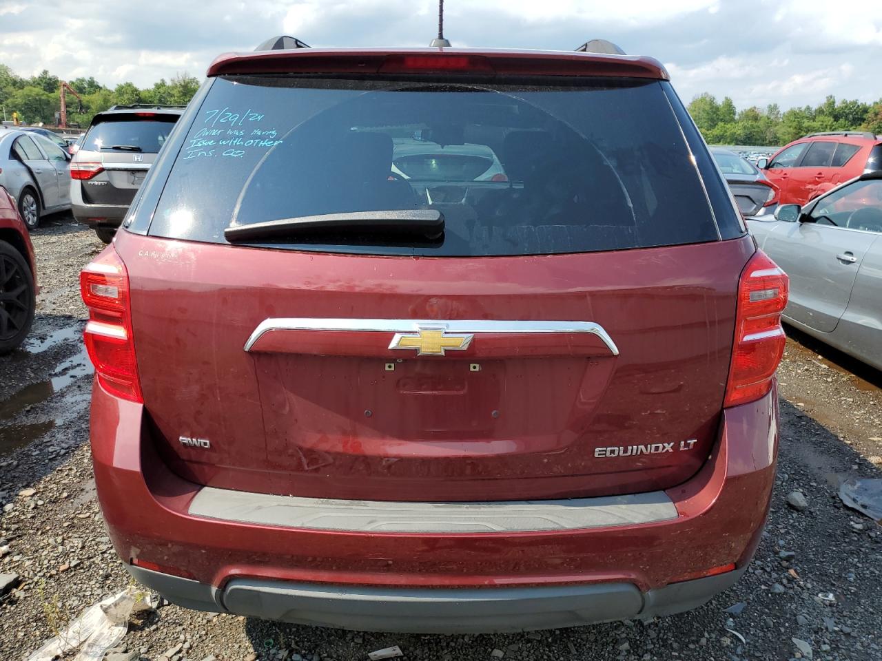 2016 Chevrolet Equinox Lt VIN: 2GNFLFEK8G6131538 Lot: 65948984