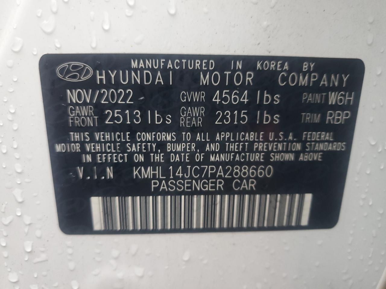 KMHL14JC7PA288660 2023 Hyundai Sonata N Line