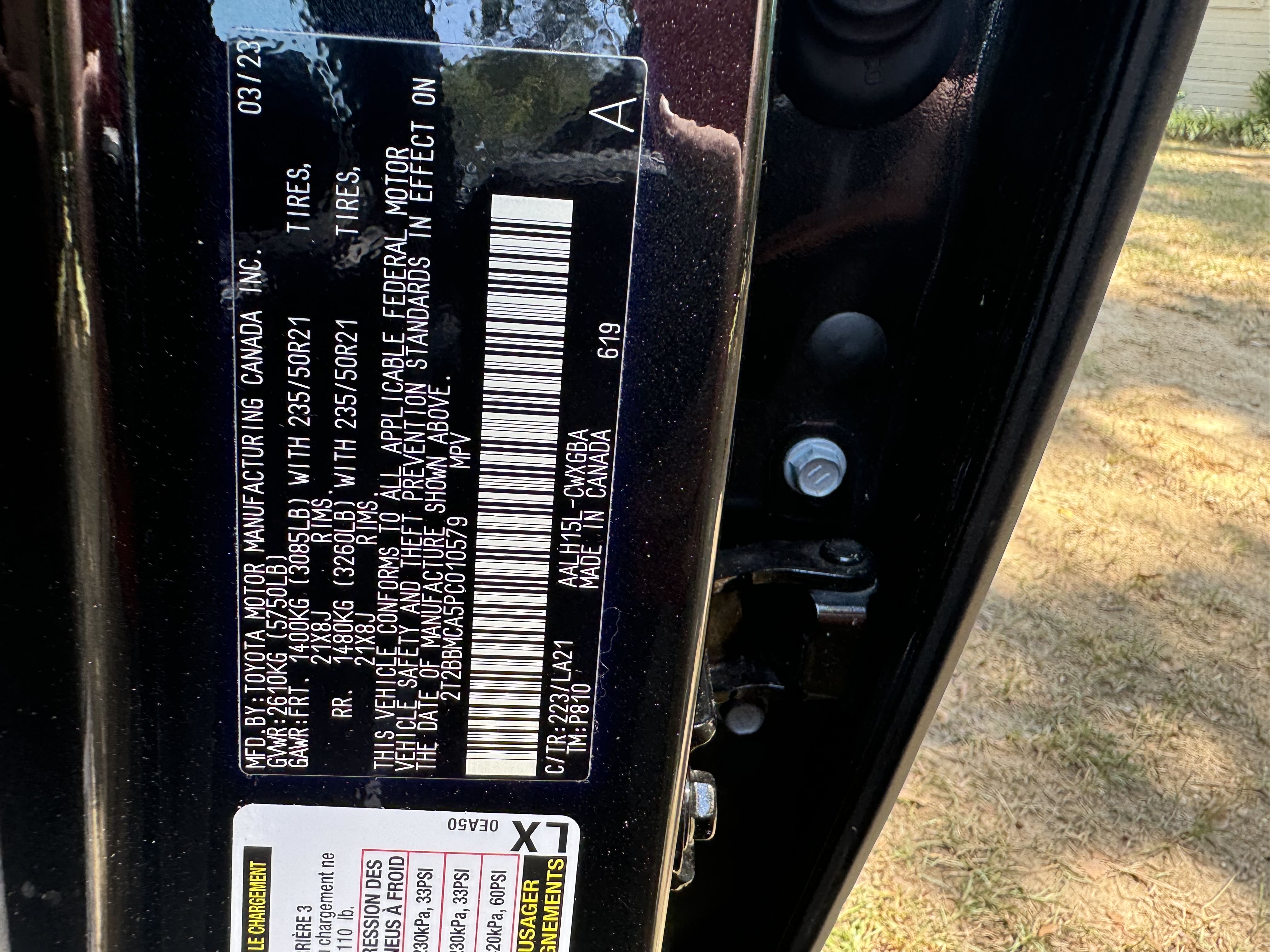 2T2BBMCA5PC010579 2023 Lexus Rx 350H Base