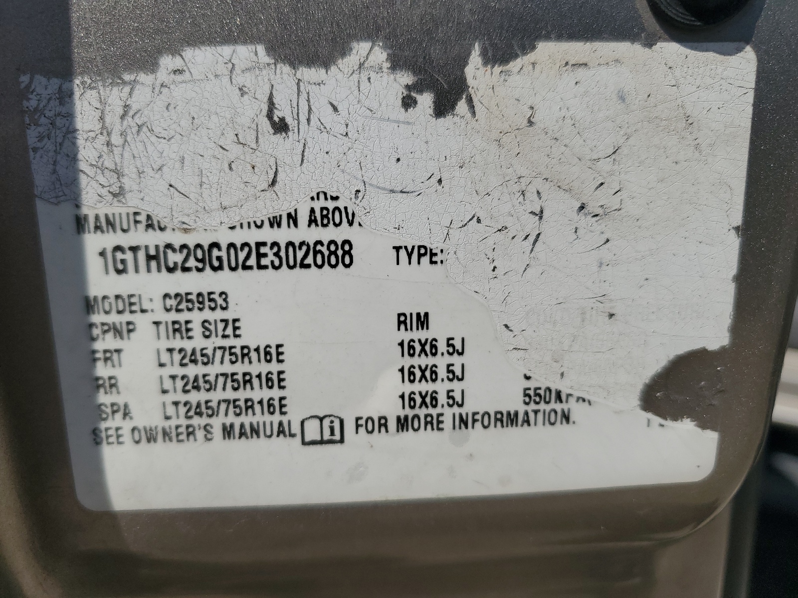 1GTHC29G02E302688 2002 GMC Sierra C2500 Heavy Duty