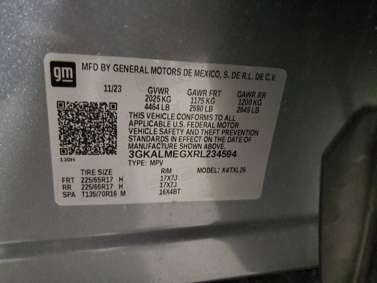 3GKALMEGXRL234594 2024 GMC Terrain Sle