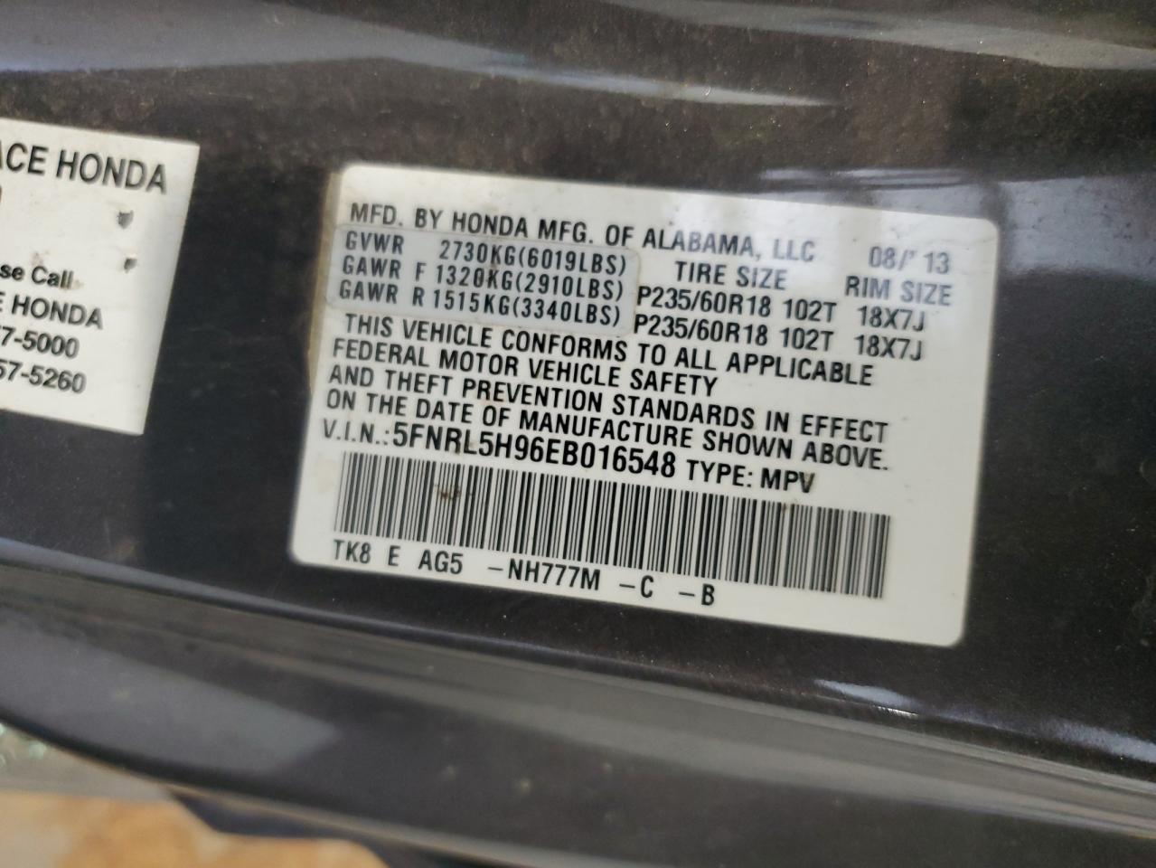 2014 Honda Odyssey - Image 14
