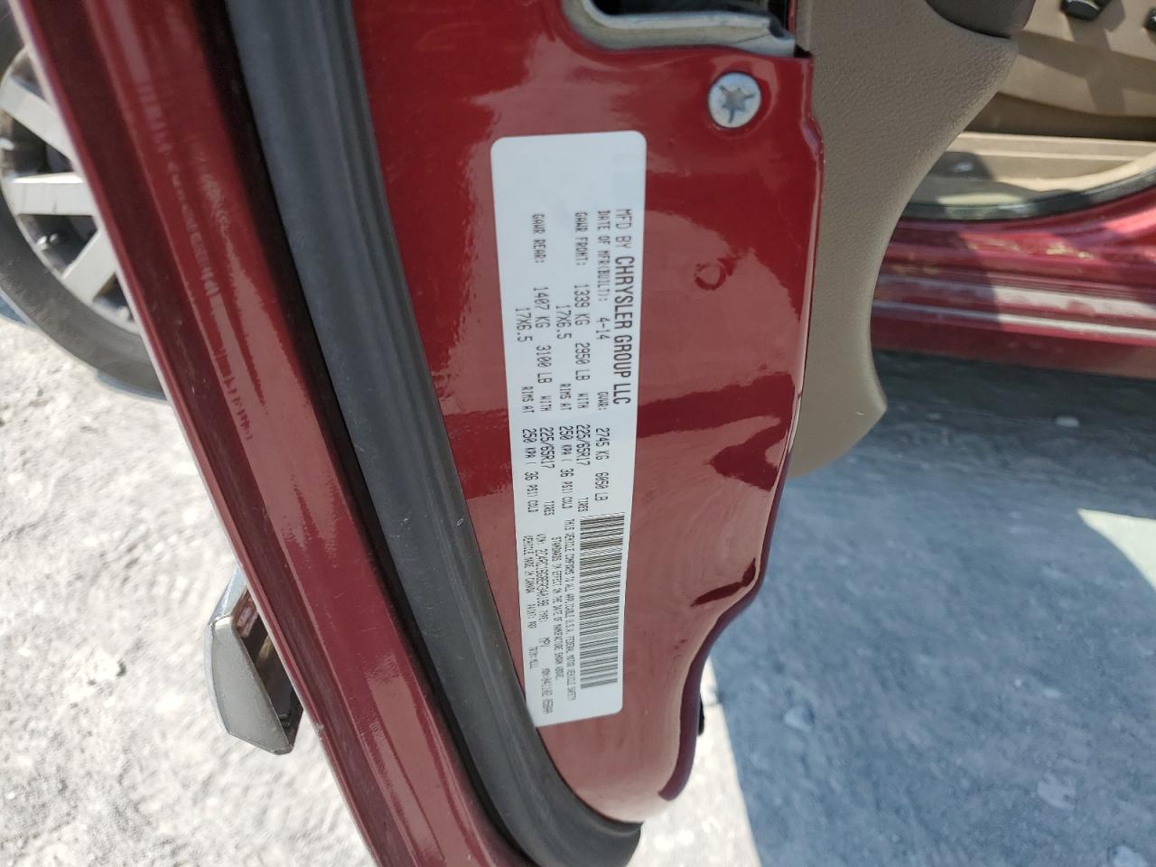 2014 Chrysler Town & Country Touring VIN: 2C4RC1BG8ER340198 Lot: 66026424