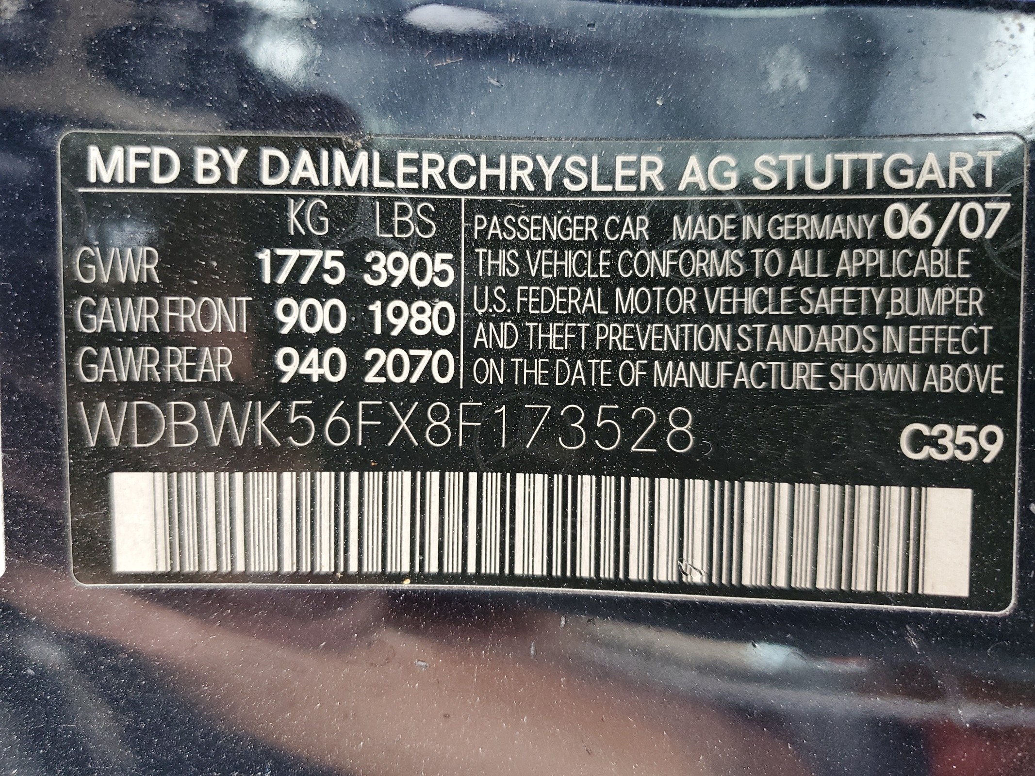 WDBWK56FX8F173528 2008 Mercedes-Benz Slk 350