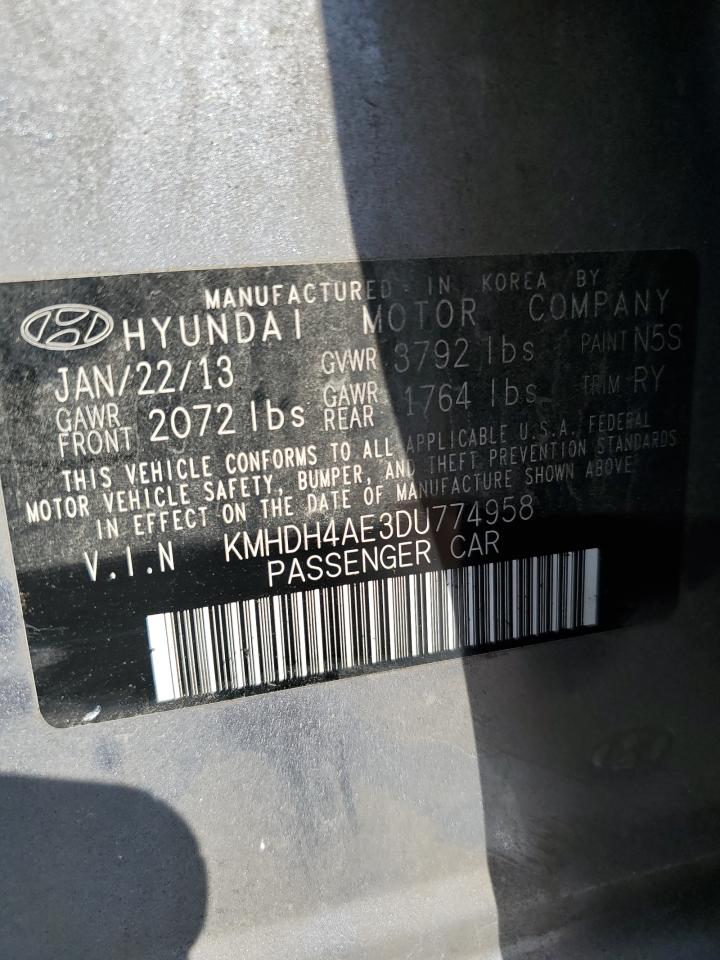 KMHDH4AE3DU774958 2013 Hyundai Elantra Gls