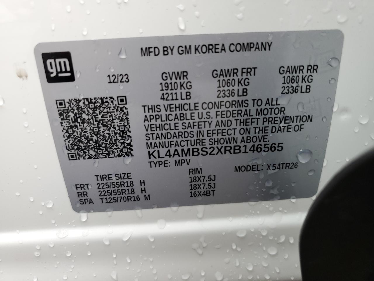 2024 Buick Encore Gx Preferred VIN: KL4AMBS2XRB146565 Lot: 66628794