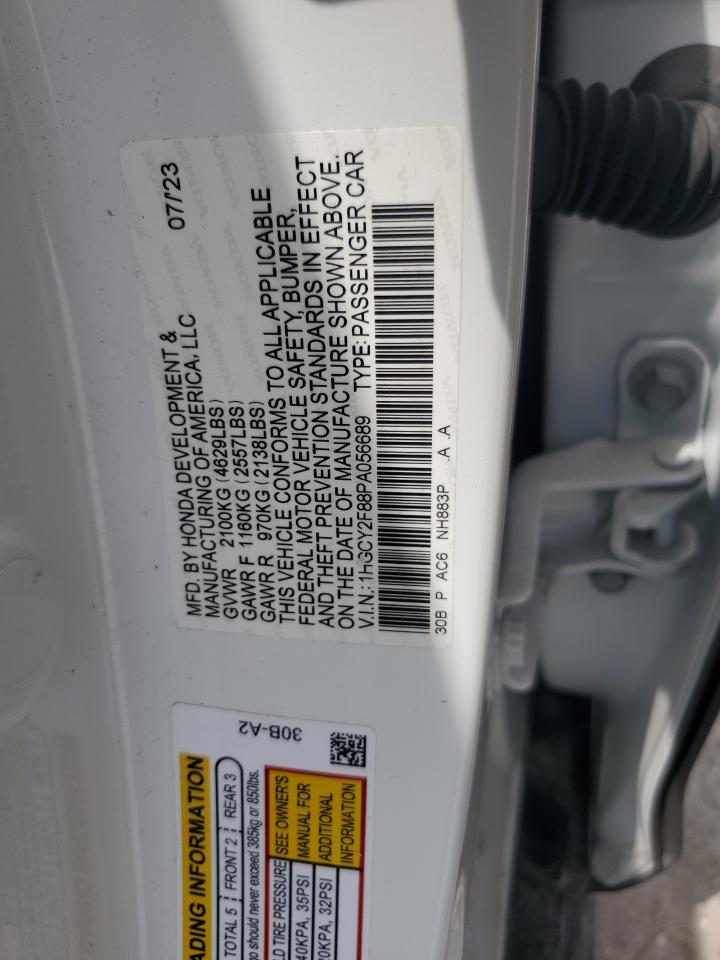 1HGCY2F88PA056689 Honda Accord TOU 12