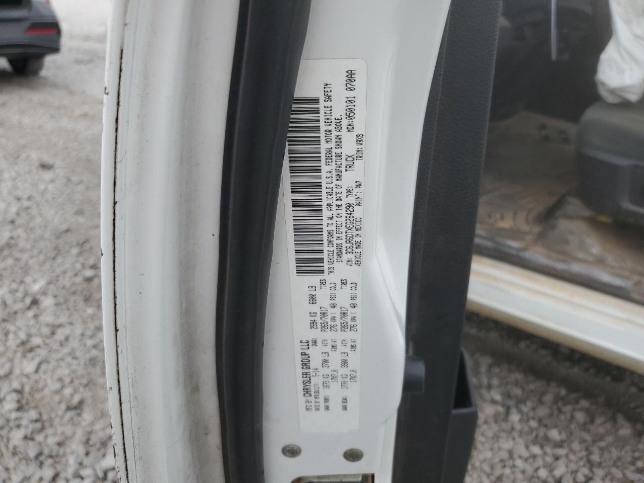 2014 Ram 1500 St VIN: 3C6JR6DTXEG264290 Lot: 65964924