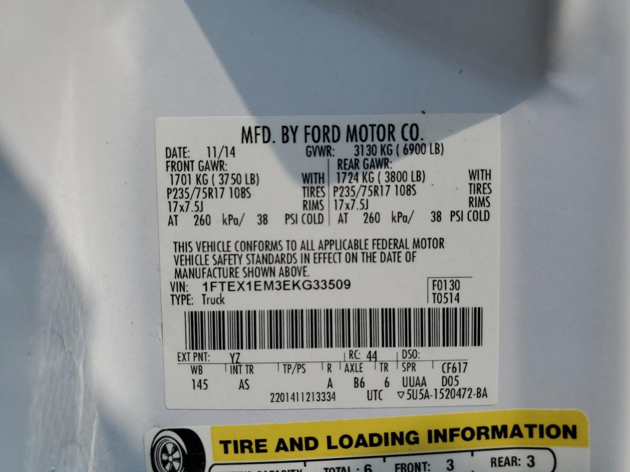 1FTEX1EM3EKG33509 2014 Ford F150 Super Cab 1FTEX1EM3EKG33509 2014 Ford F150 Super Cab