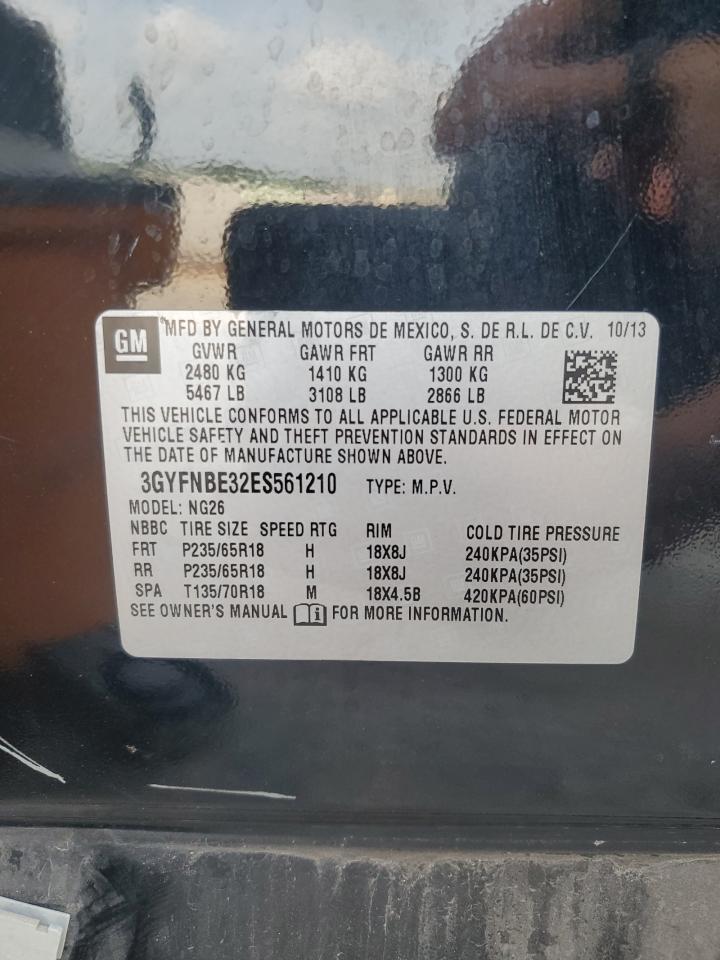 2014 Cadillac Srx Luxury Collection VIN: 3GYFNBE32ES561210 Lot: 66500174