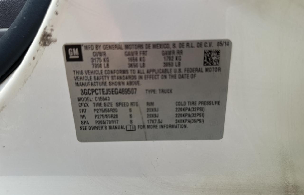 2014 Chevrolet Silverado C1500 High Country VIN: 3GCPCTEJ5EG489507 Lot: 68316674