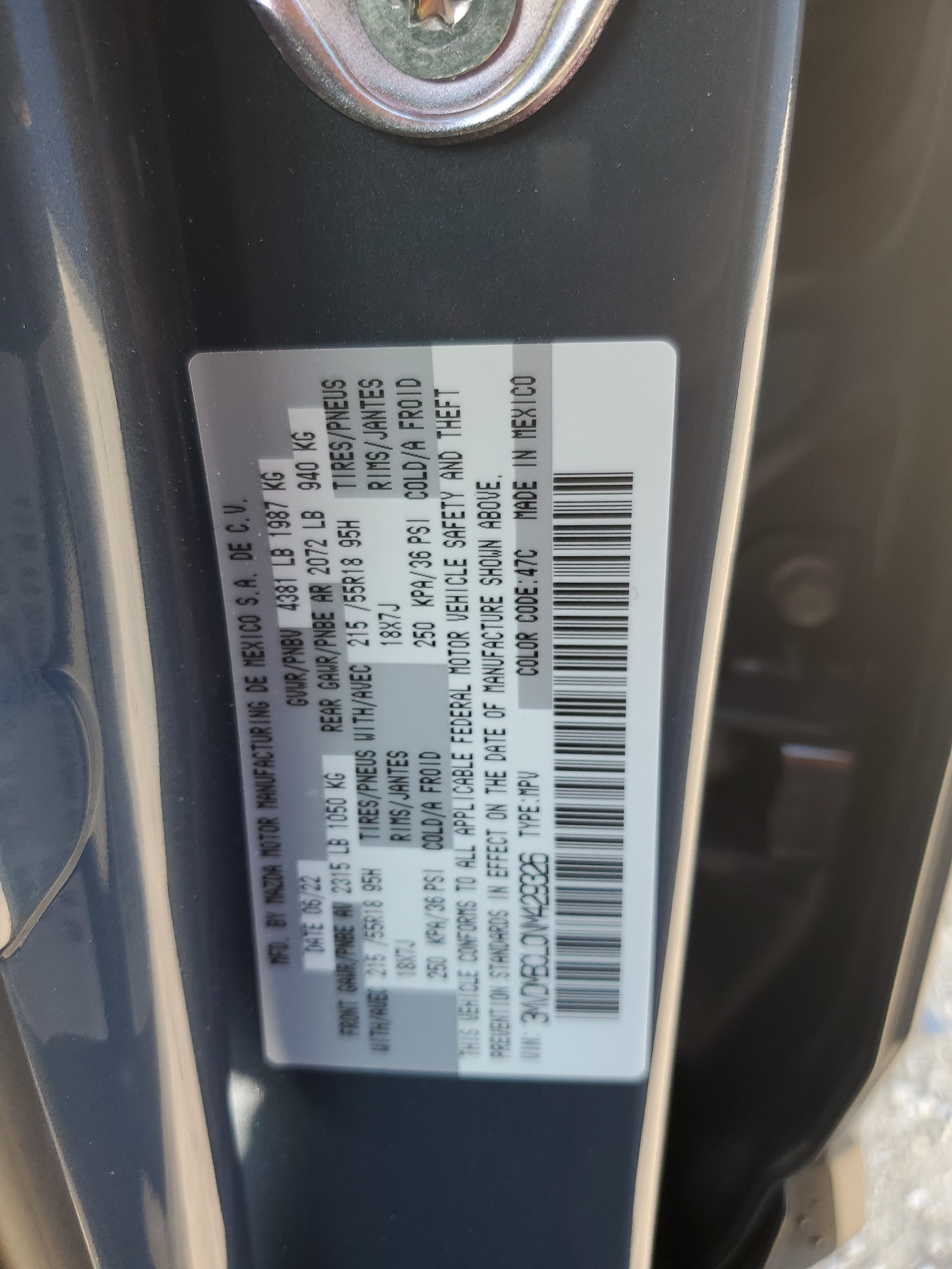 3MVDMBCL0NM429326 2022 Mazda Cx-30 Preferred