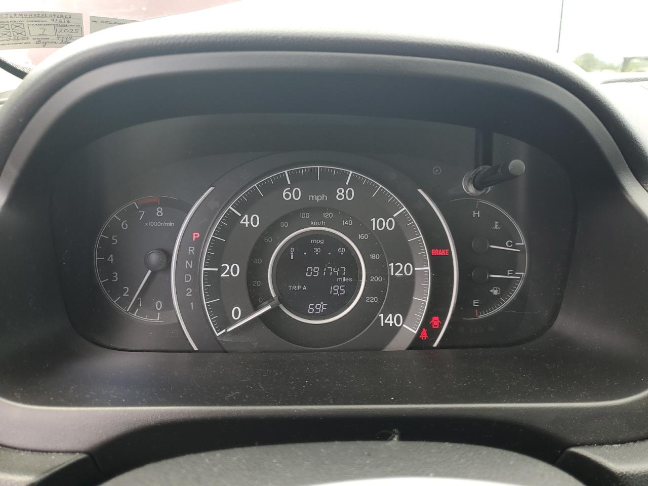 2014 Honda Cr-V Lx VIN: 5J6RM4H32EL096862 Lot: 68095574