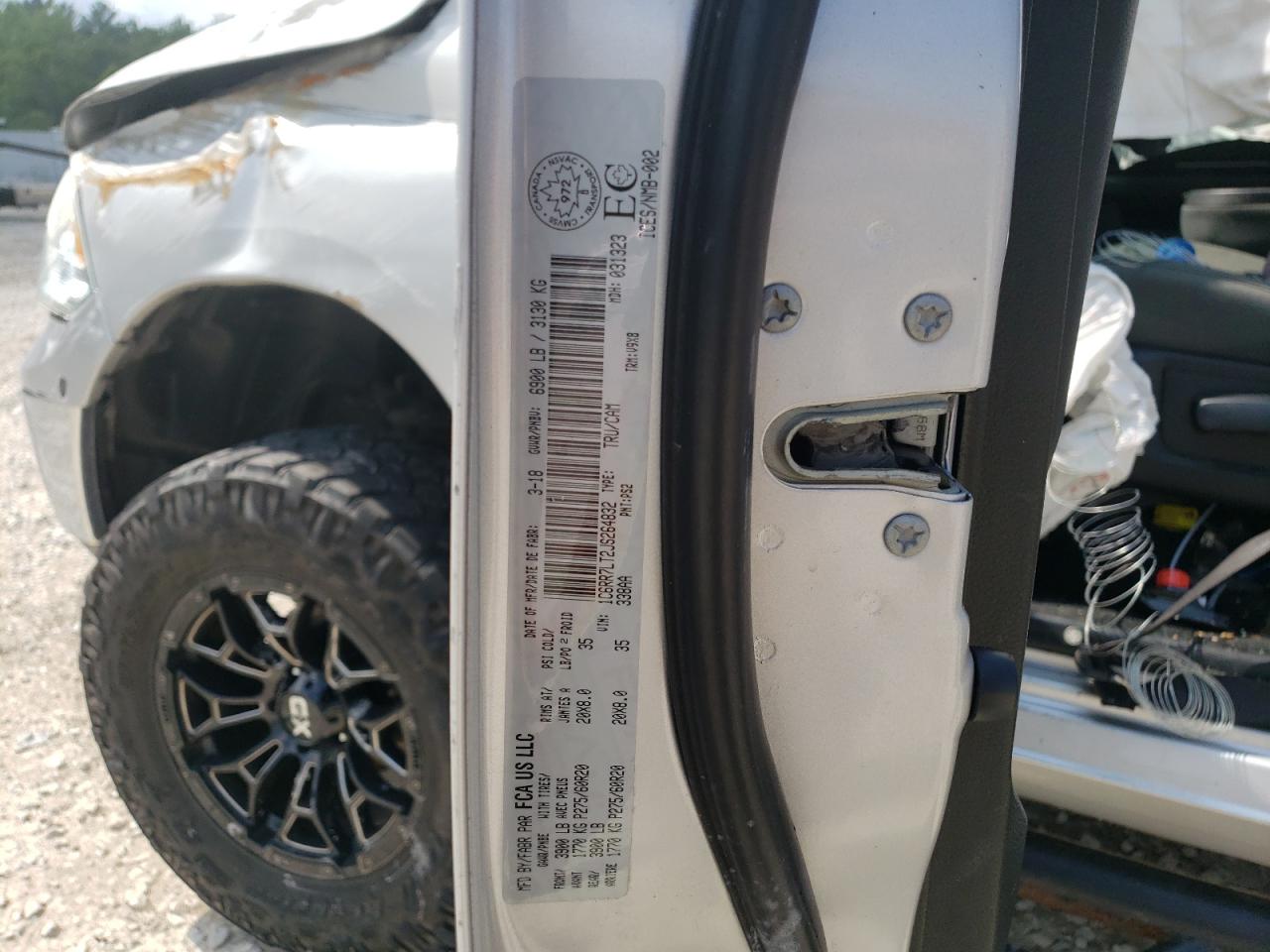 2018 Ram 1500 Slt VIN: 1C6RR7LT2JS264832 Lot: 63884914