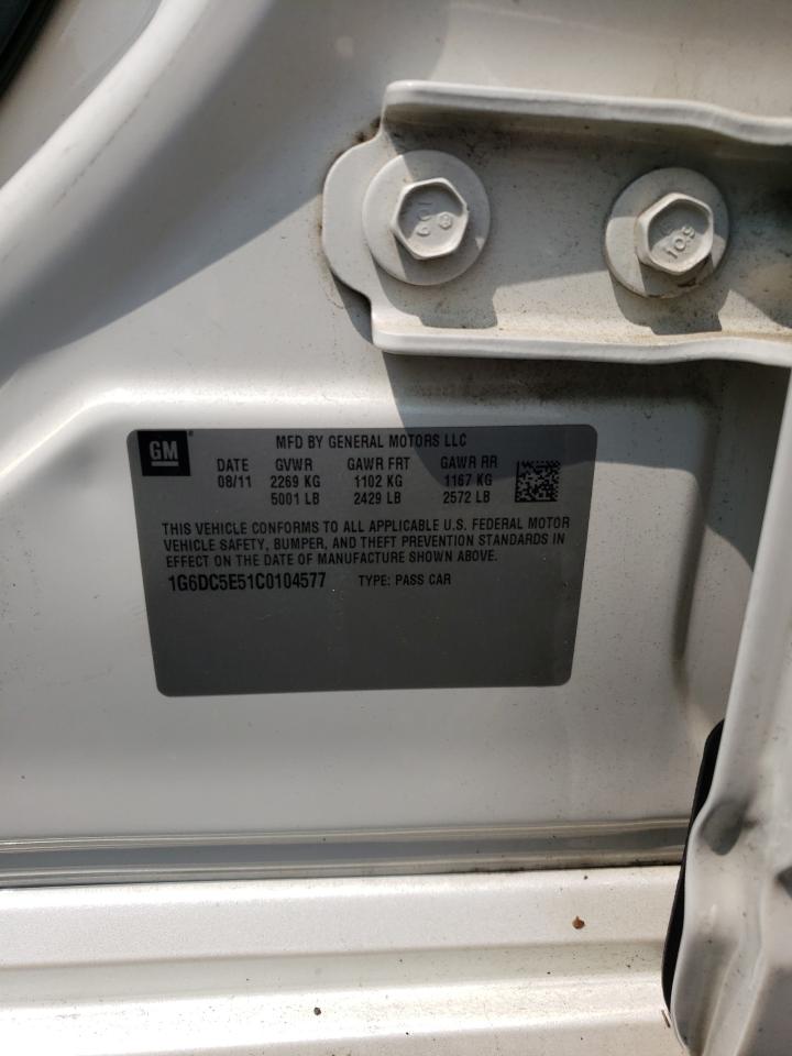 2012 Cadillac Cts VIN: 1G6DC5E51C0104577 Lot: 65408404