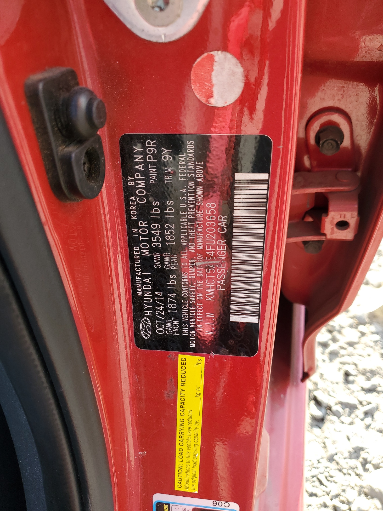 KMHCT5AE4FU203658 2015 Hyundai Accent Gs