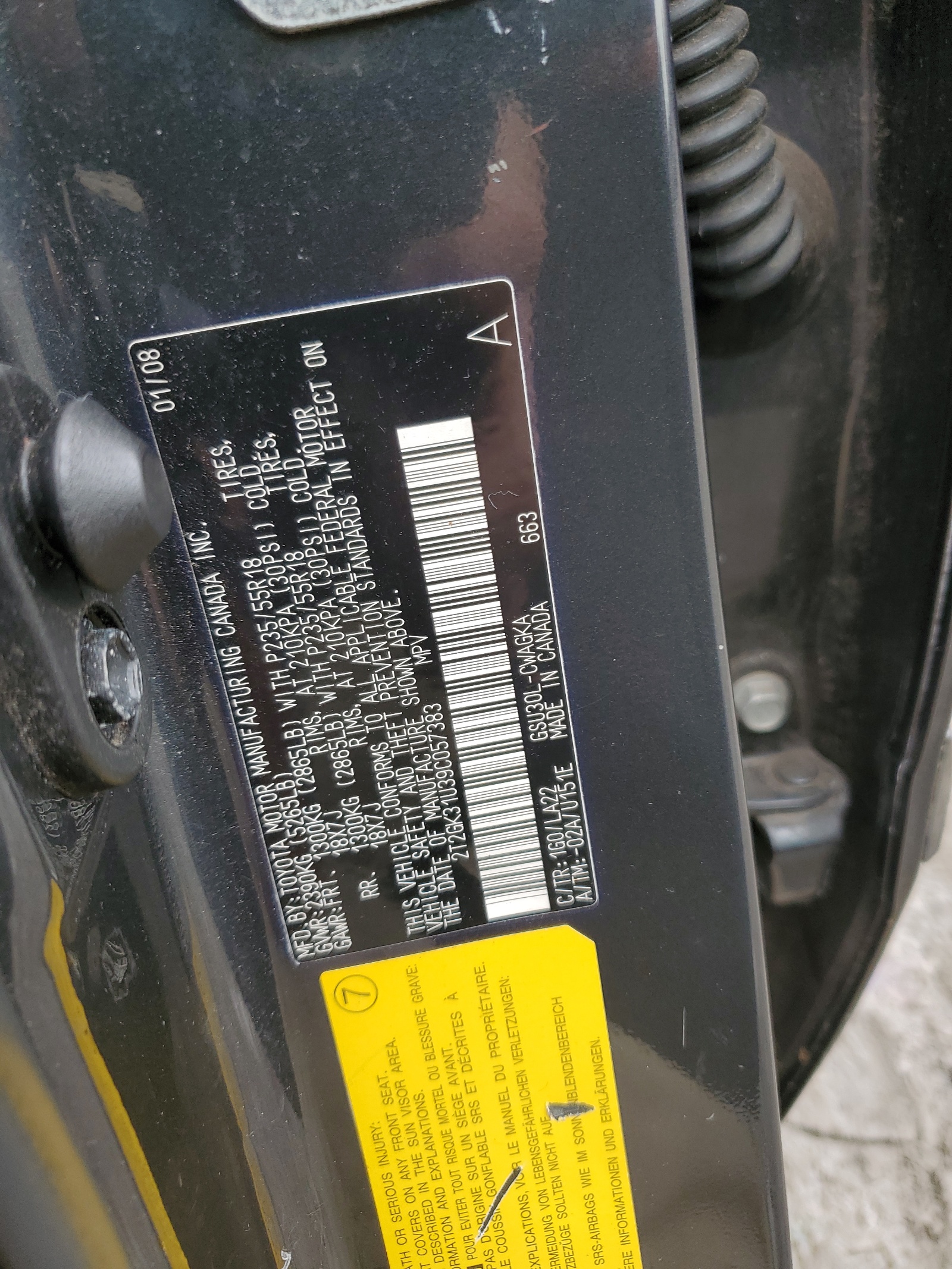 2T2GK31U39C057383 2009 Lexus Rx 350