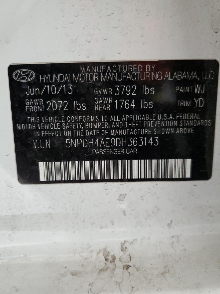 5NPDH4AE9DH363143 2013 Hyundai Elantra Gls