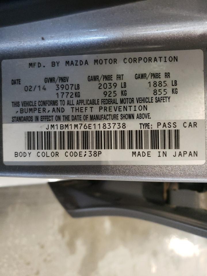 2014 Mazda 3 Grand Touring VIN: JM1BM1M76E1183738 Lot: 66562754