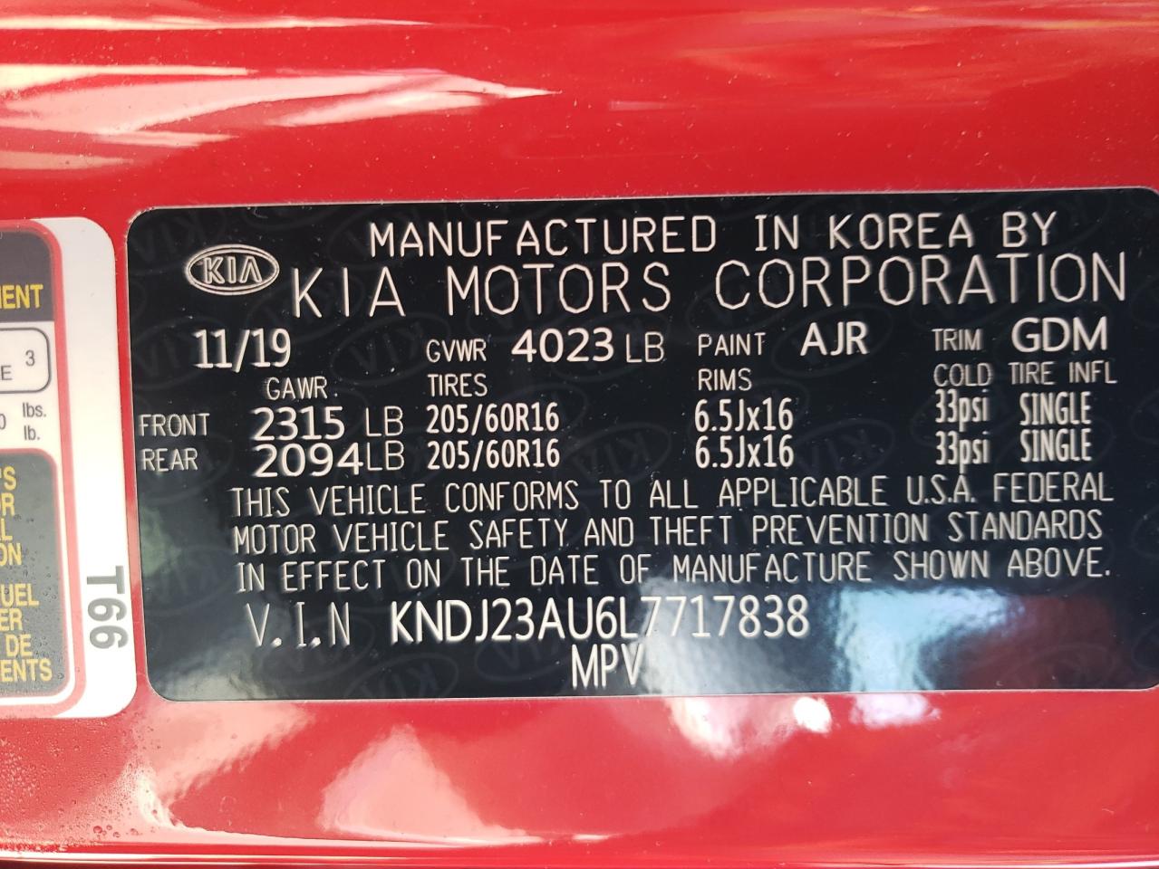 KNDJ23AU6L7717838 2020 Kia Soul Lx