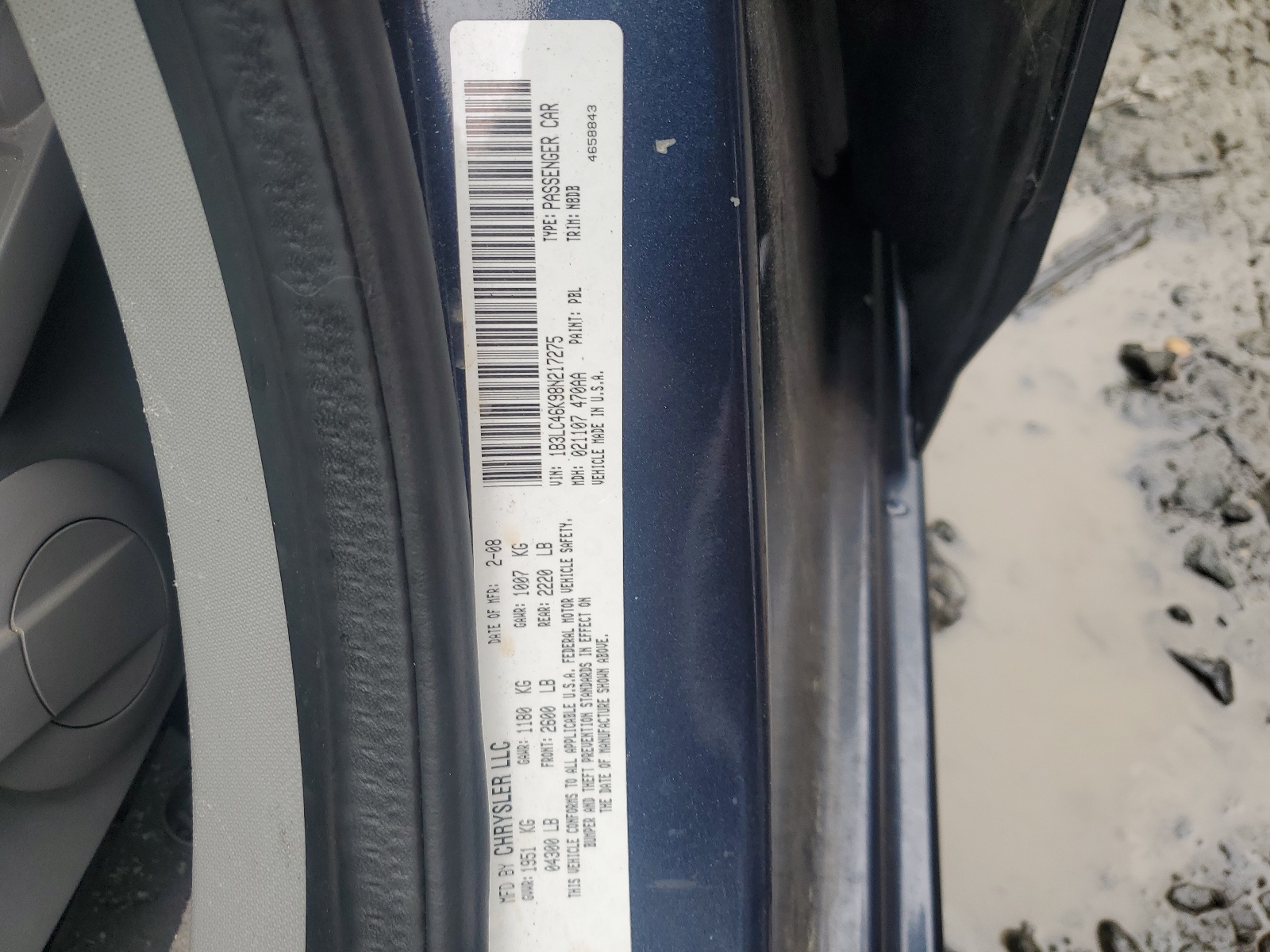 1B3LC46K98N217275 2008 Dodge Avenger Se