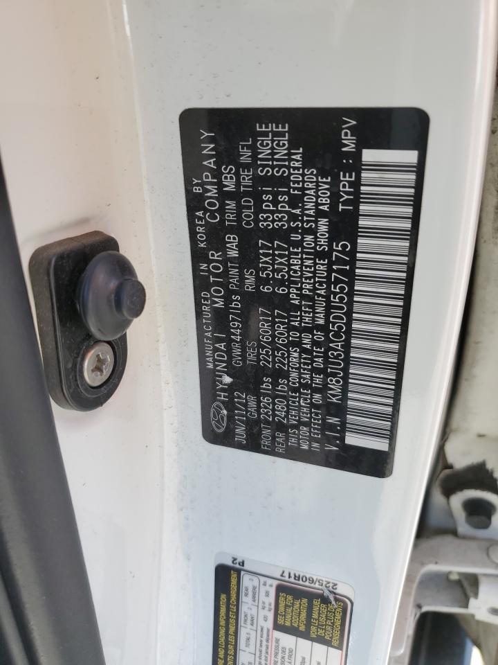 2013 Hyundai Tucson Gls VIN: KM8JU3AC5DU557175 Lot: 69290374