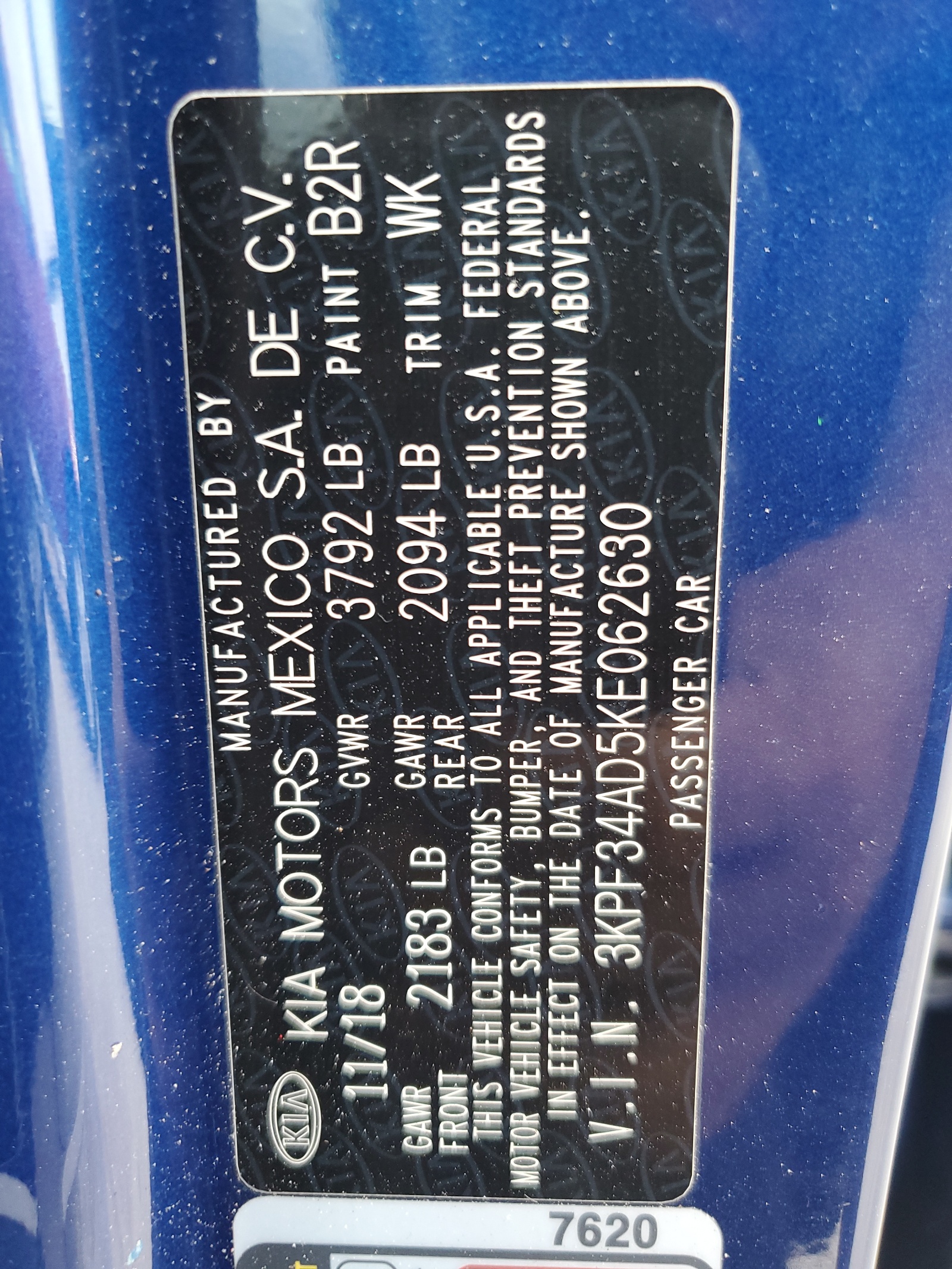 3KPF34AD5KE062630 2019 Kia Forte Gt Line