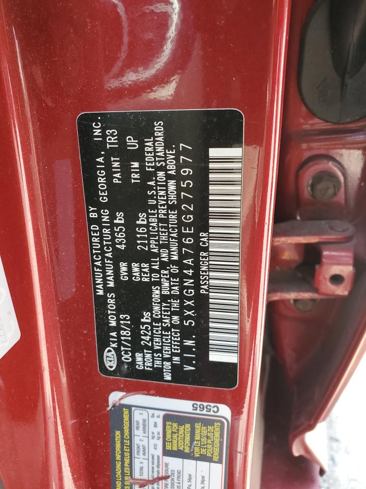 2014 Kia Optima Ex VIN: 5XXGN4A76EG275977 Lot: 67065764