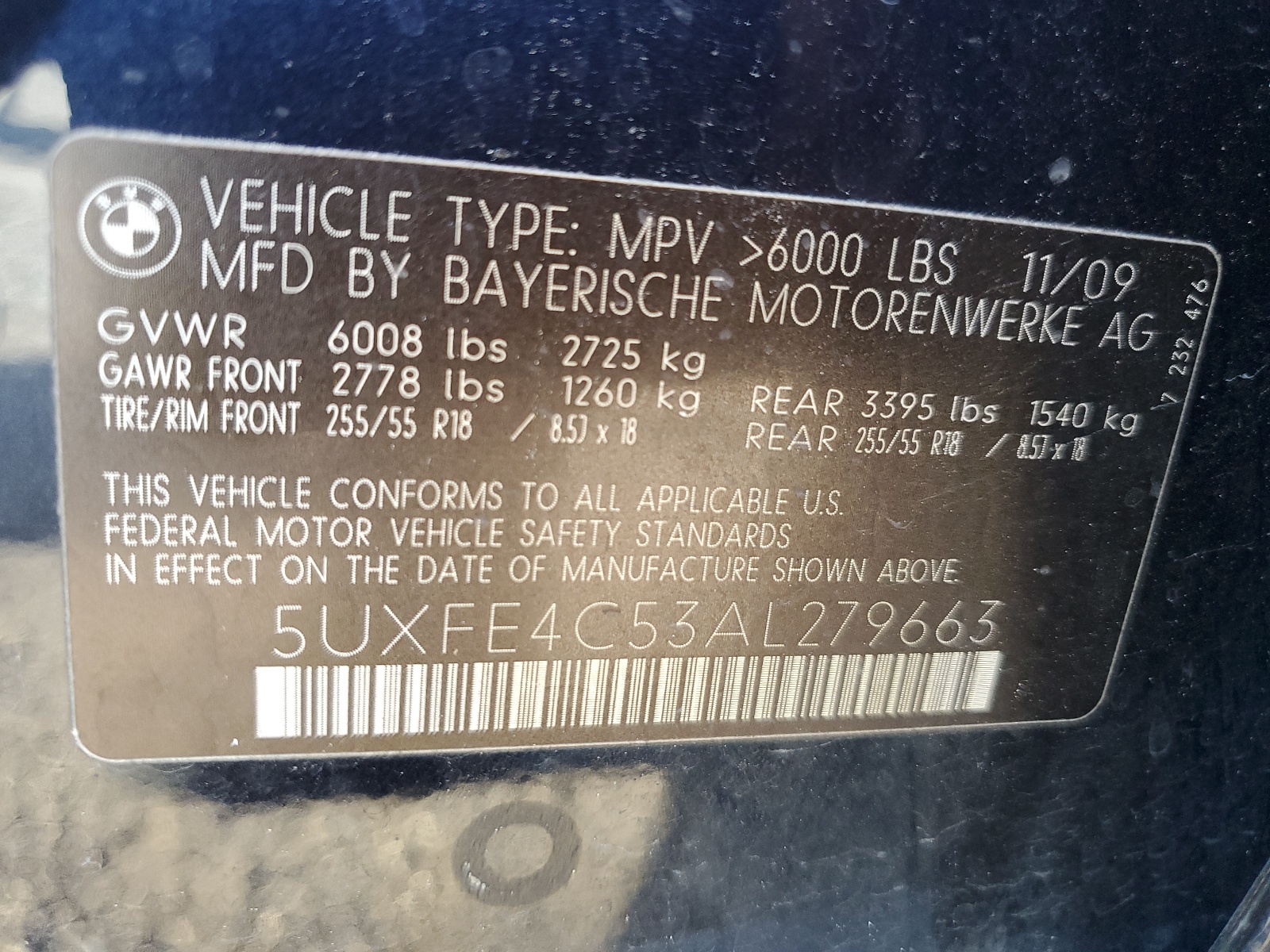 5UXFE4C53AL279663 2010 BMW X5 xDrive30I