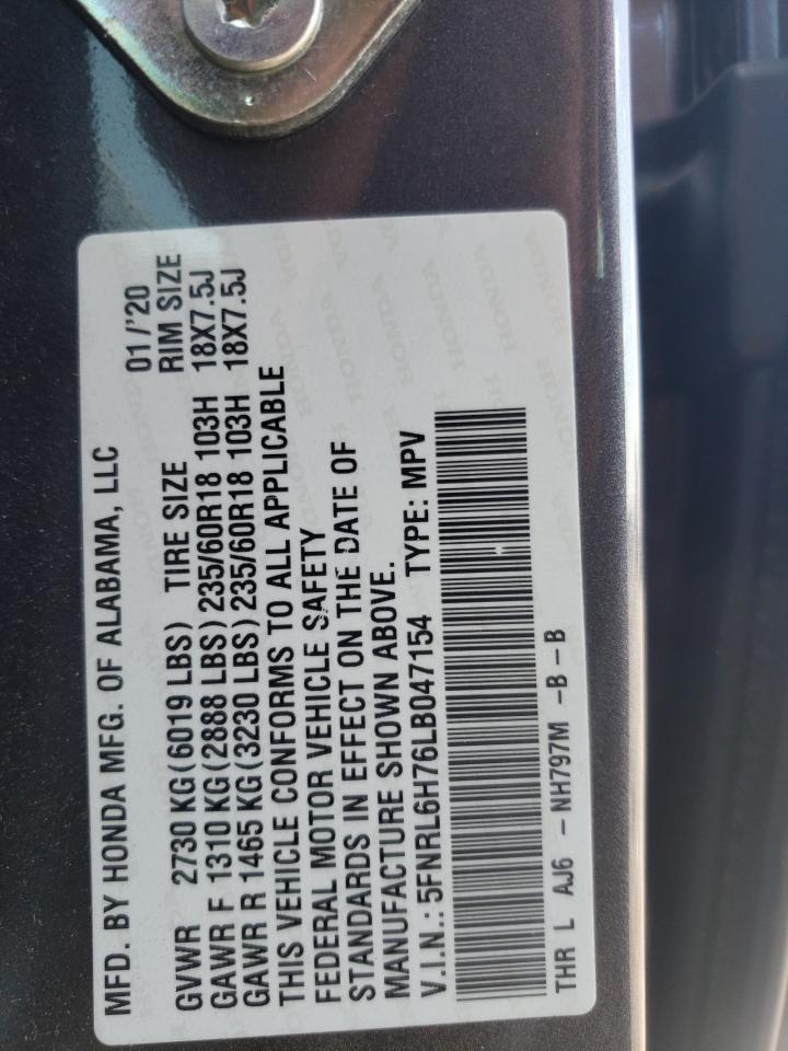 5FNRL6H76LB047154 2020 HONDA ODYSSEY - Image 15