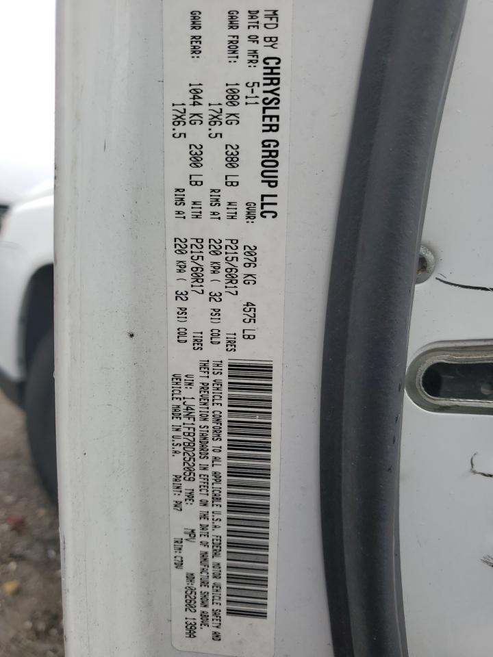 2011 Jeep Compass Sport VIN: 1J4NF1FB7BD252059 Lot: 66465884