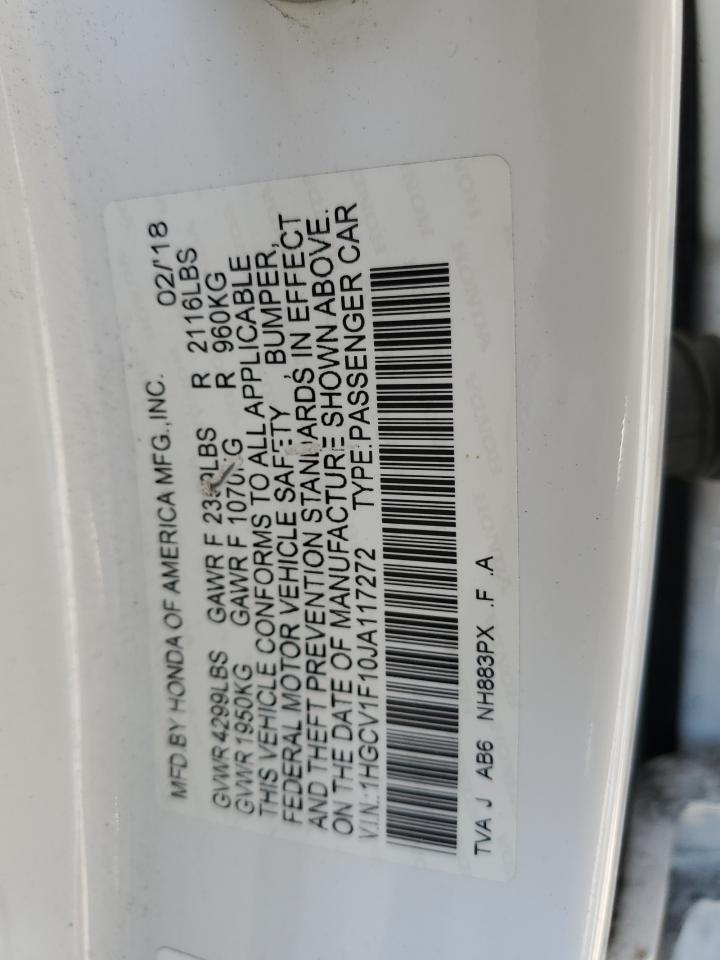 1HGCV1F10JA117272 2018 HONDA ACCORD - Image 13